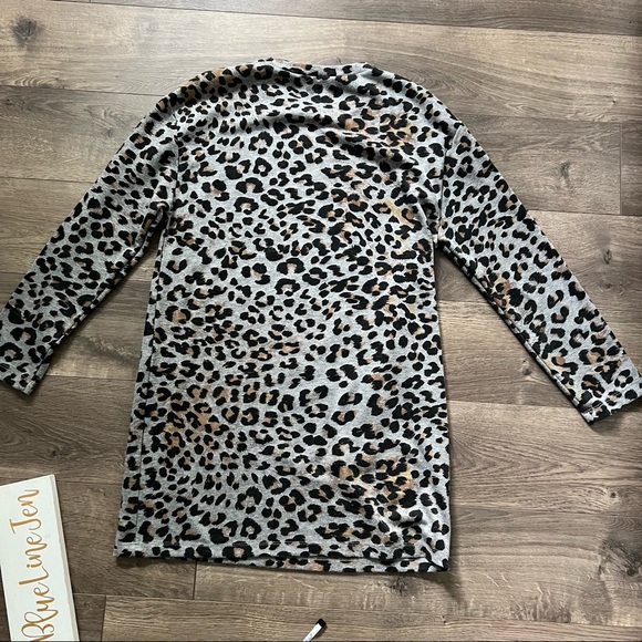Zara Gray Leopard Mini Dress/Tunic - Picture 6 of 7